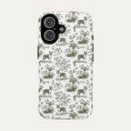 Boston Terrier Sage Green Toile phone Case