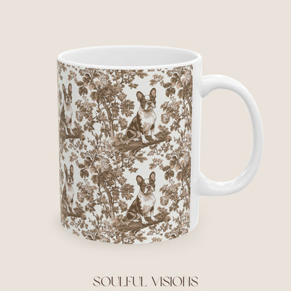 Boston Terrier Toile de Jouy Mug