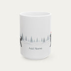 Custom Goldendoodle  Black Christmas Santa Hat Mug