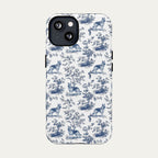 German Shepherd Blue Toile Phone case