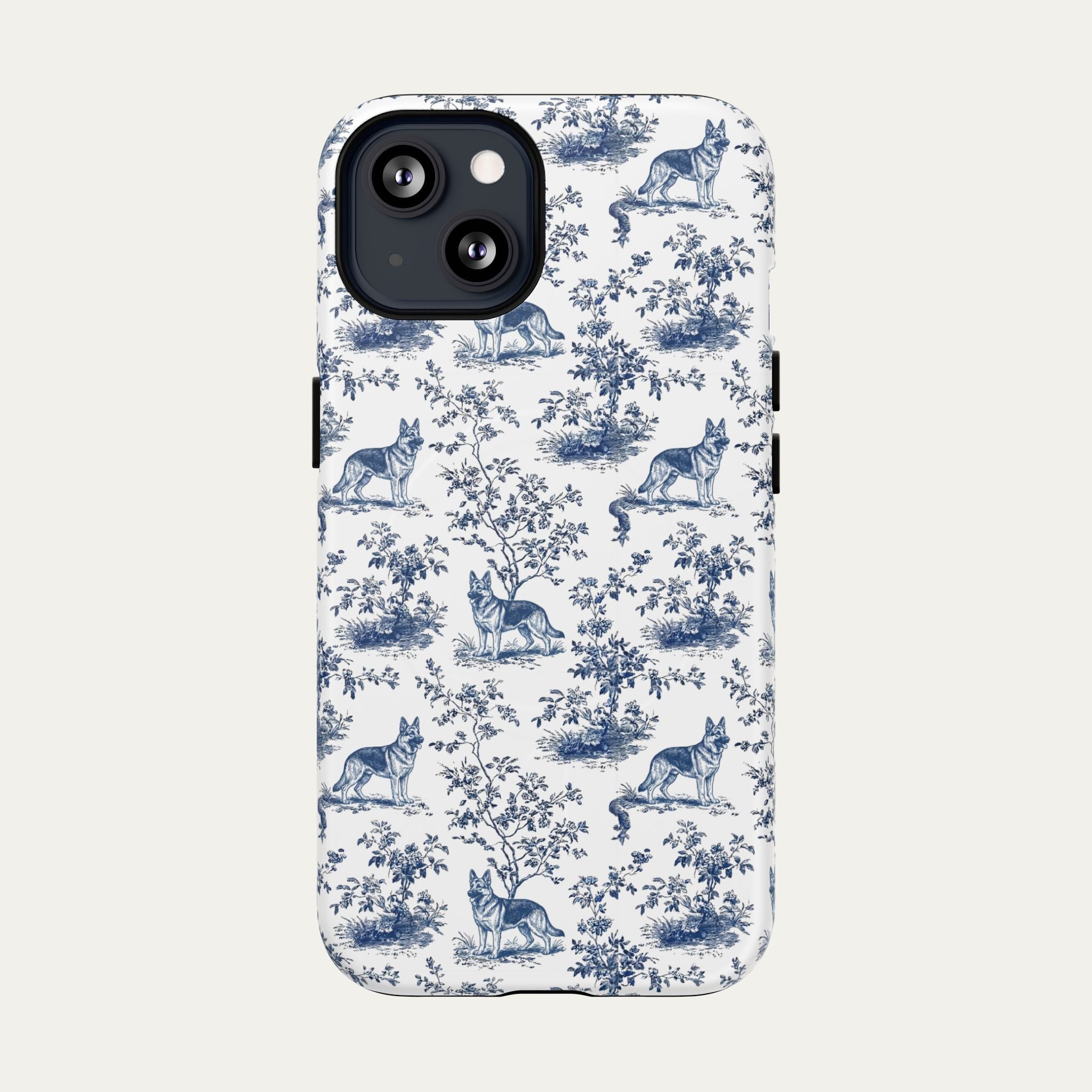 German Shepherd Blue Toile Phone case