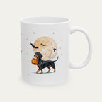 Custom Dachshund SH Black and Tan Halloween mug
