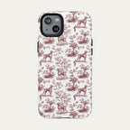 Weimaraner Burgundy Toile phone Case