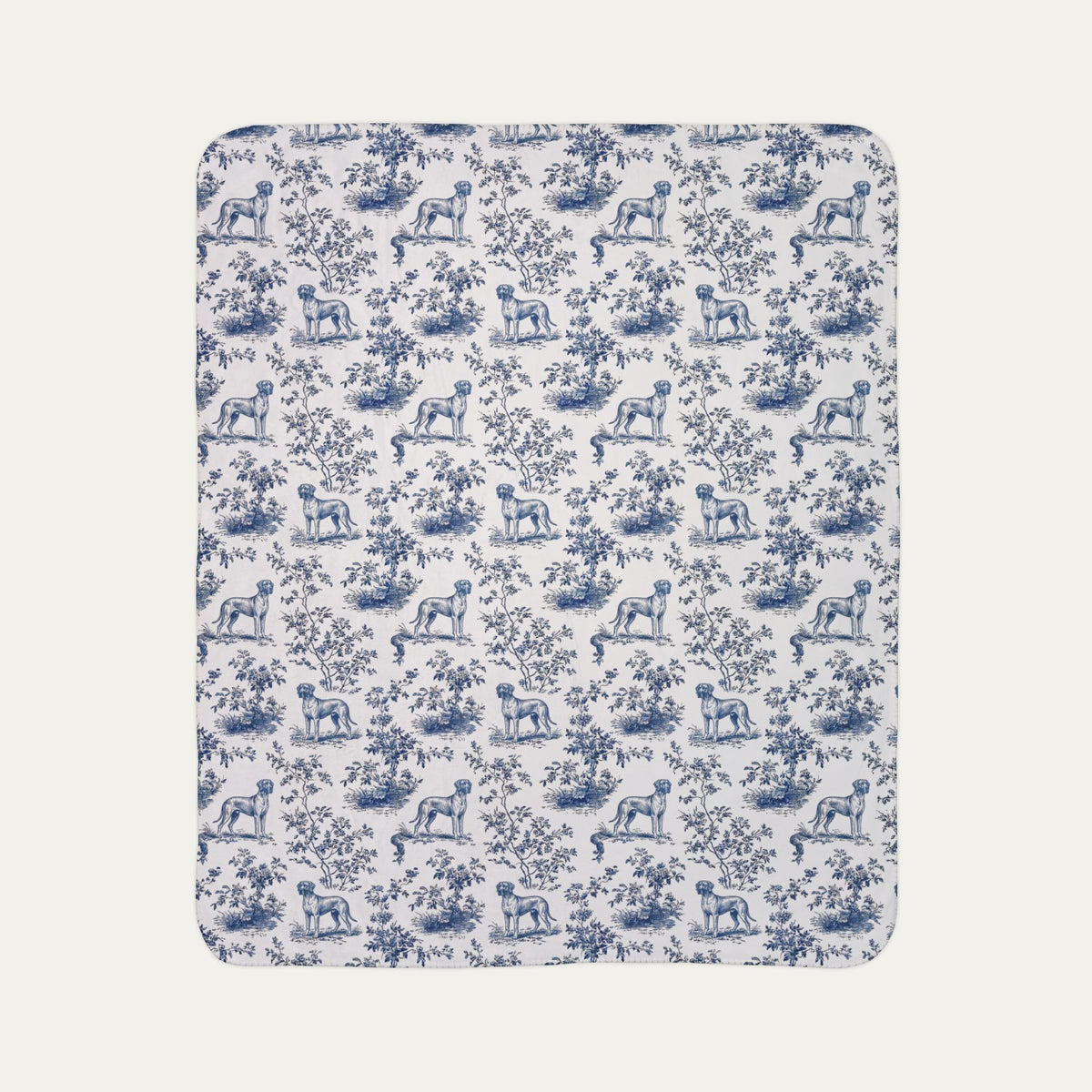 Greate Dane Toile De Jouy Fleece Blanket