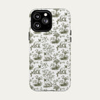 Siamese Cat Sage Green Toile phone Case