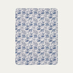 Bengal Cat Toile De Jouy Fleece Blanket