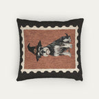 Schnauzer Halloween Woven Pillow