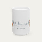 Custom English Bulldog Red and White Christmas Santa Hat Mug