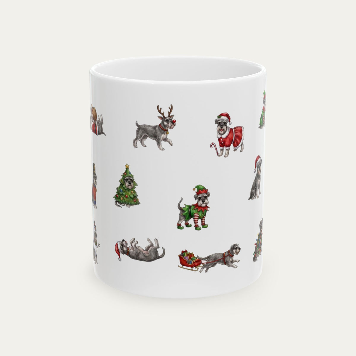 Schnauzer Christmas Mug