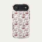 Persian Cat Burgundy Toile phone Case
