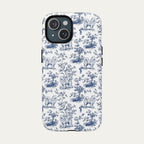 Samoyed Blue Toile Phone case