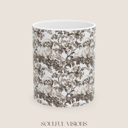Pekingese Toile De Jouy Mug