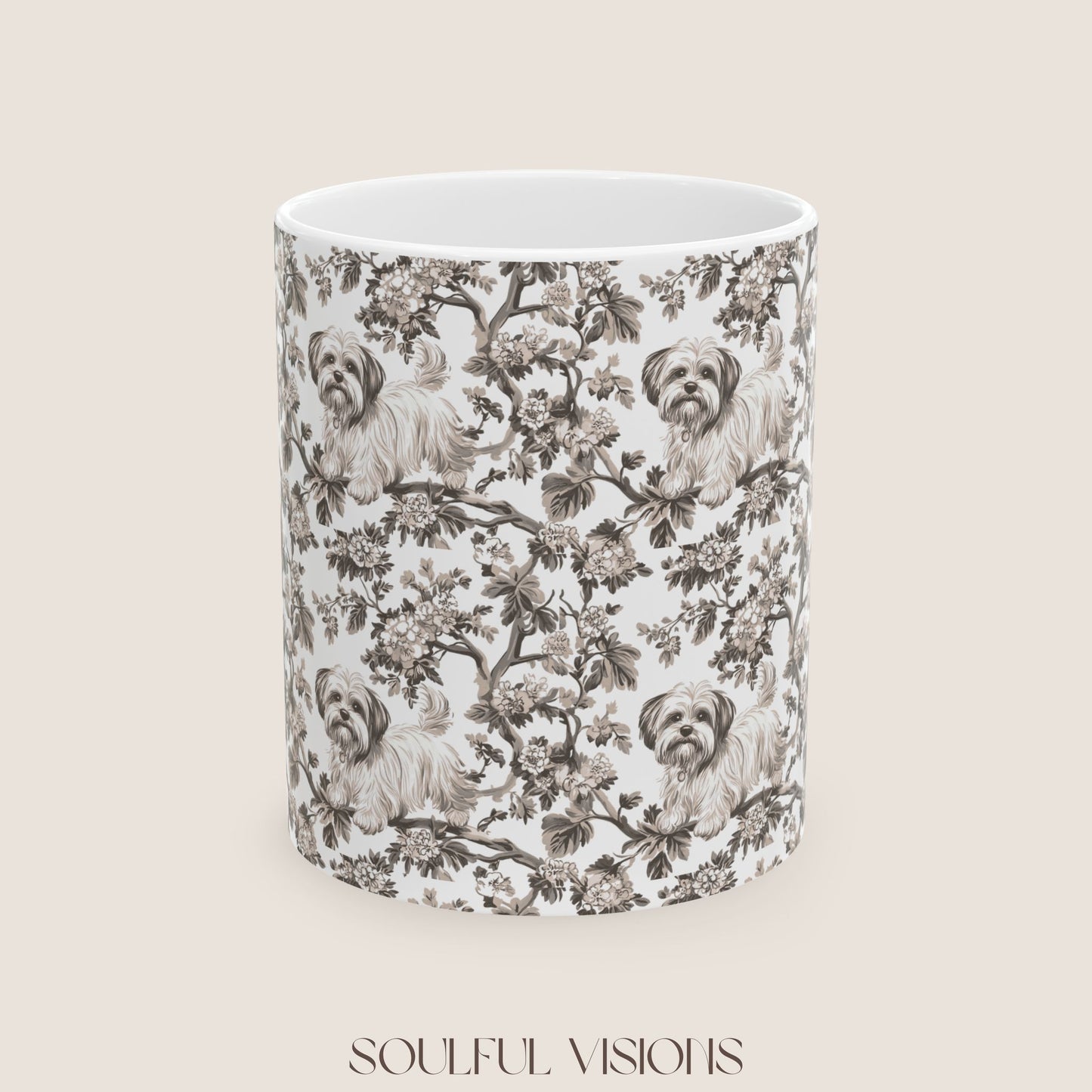 Maltese Toile De Jouy Mug