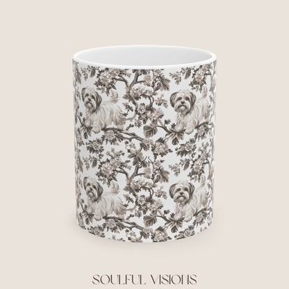 Maltese Toile De Jouy Mug