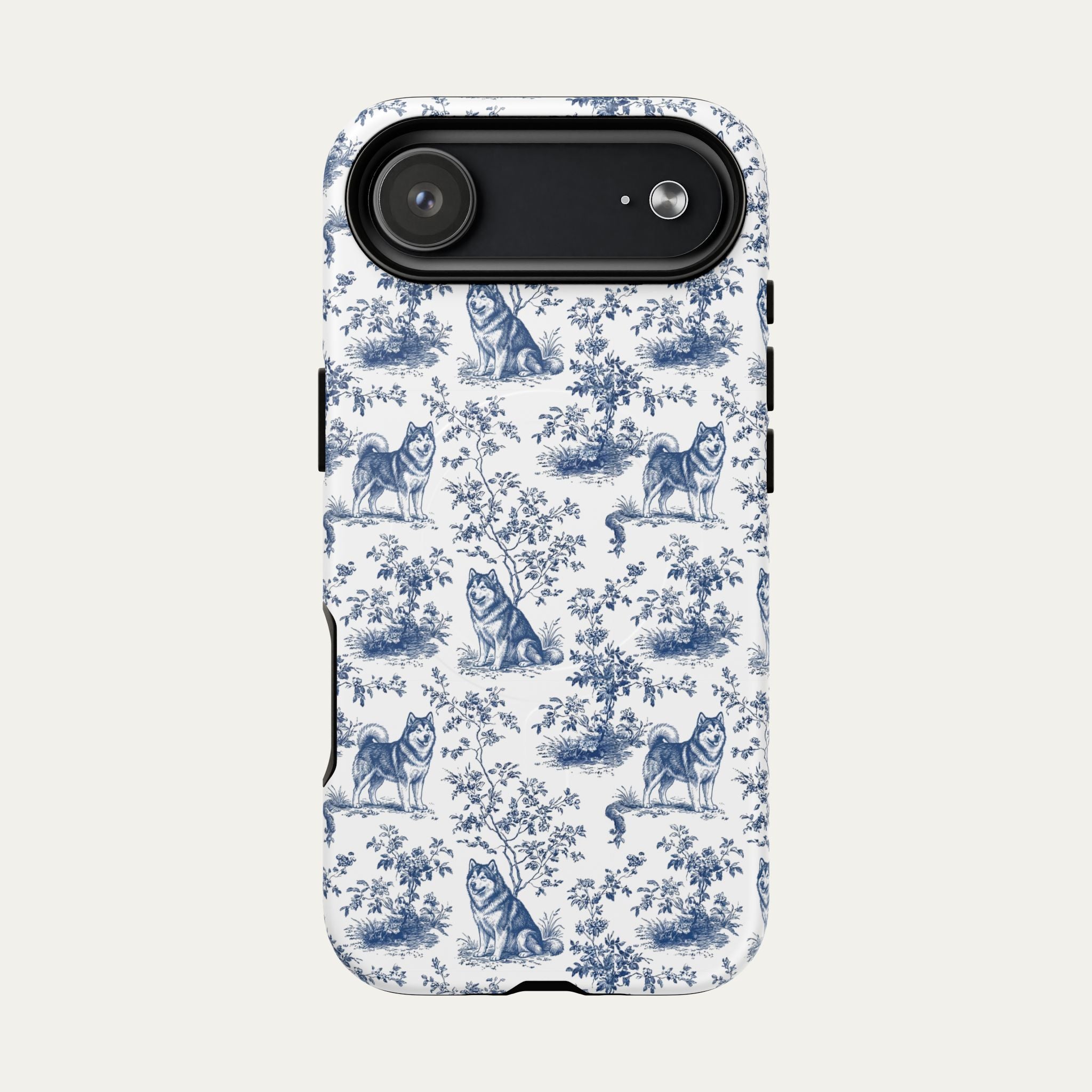 Alaskan Malamute Blue Toile Phone case