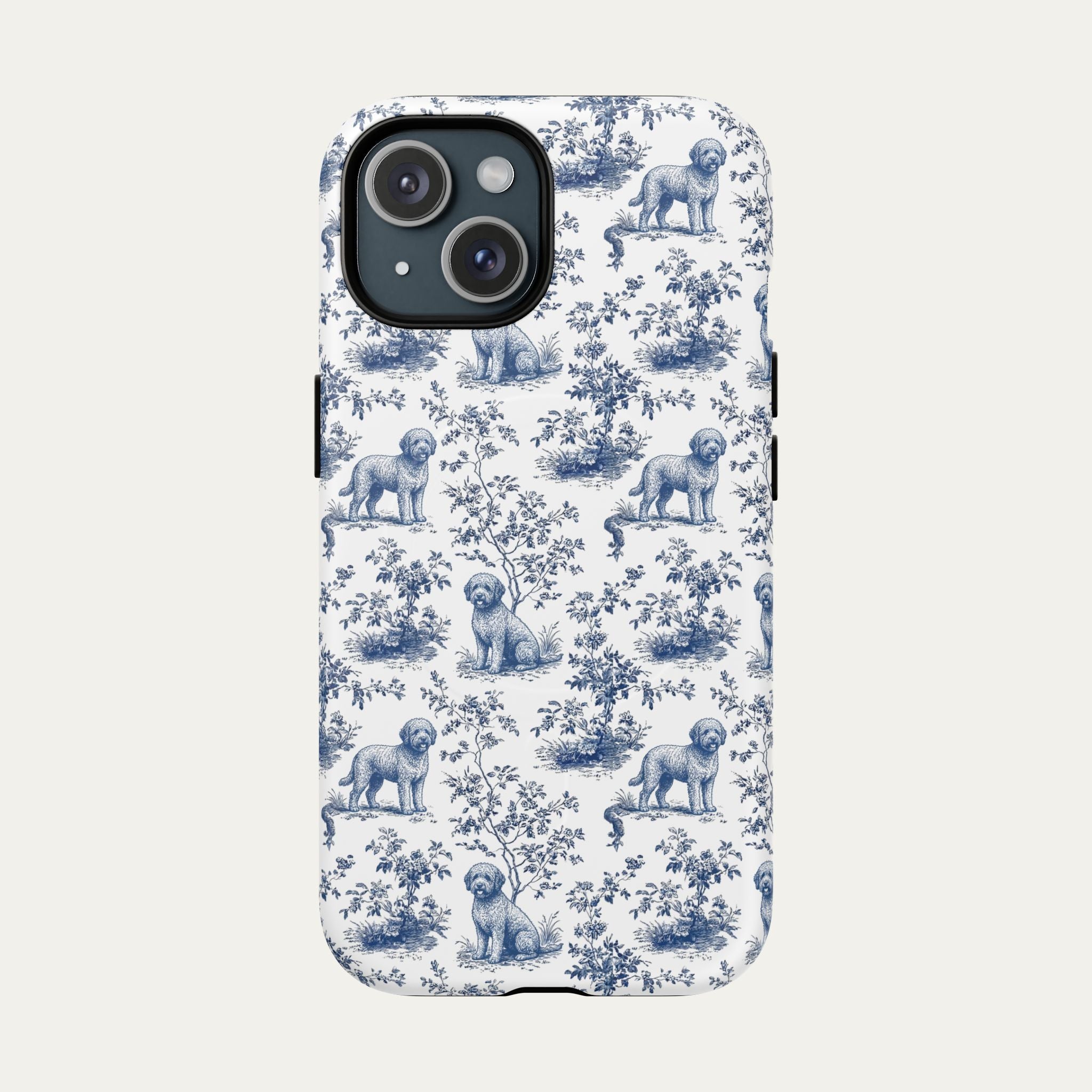 Spanish Water Dog Blue Toile Phone case