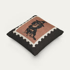 Dachshund LH Black and Tan Halloween Woven Pillow