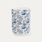 Shar Pei Blue Toile Mug