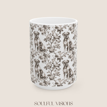 Boxer Toile de Jouy Mug