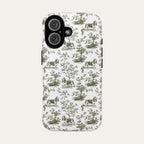 Basset Hound Sage Green Toile phone Case