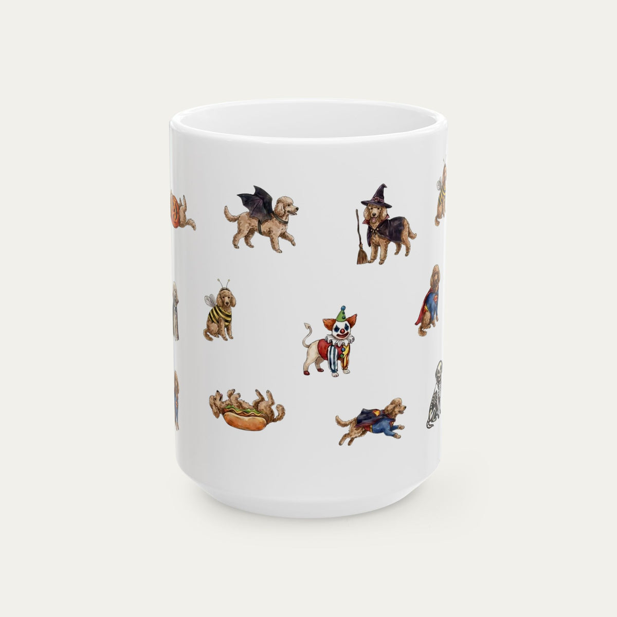 Poodle Halloween mug