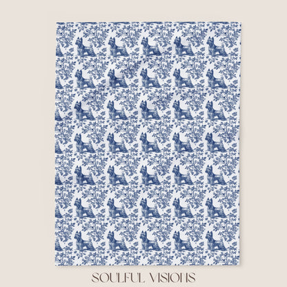 Scottish Terrier Toile French Toile De Jouy Blanket