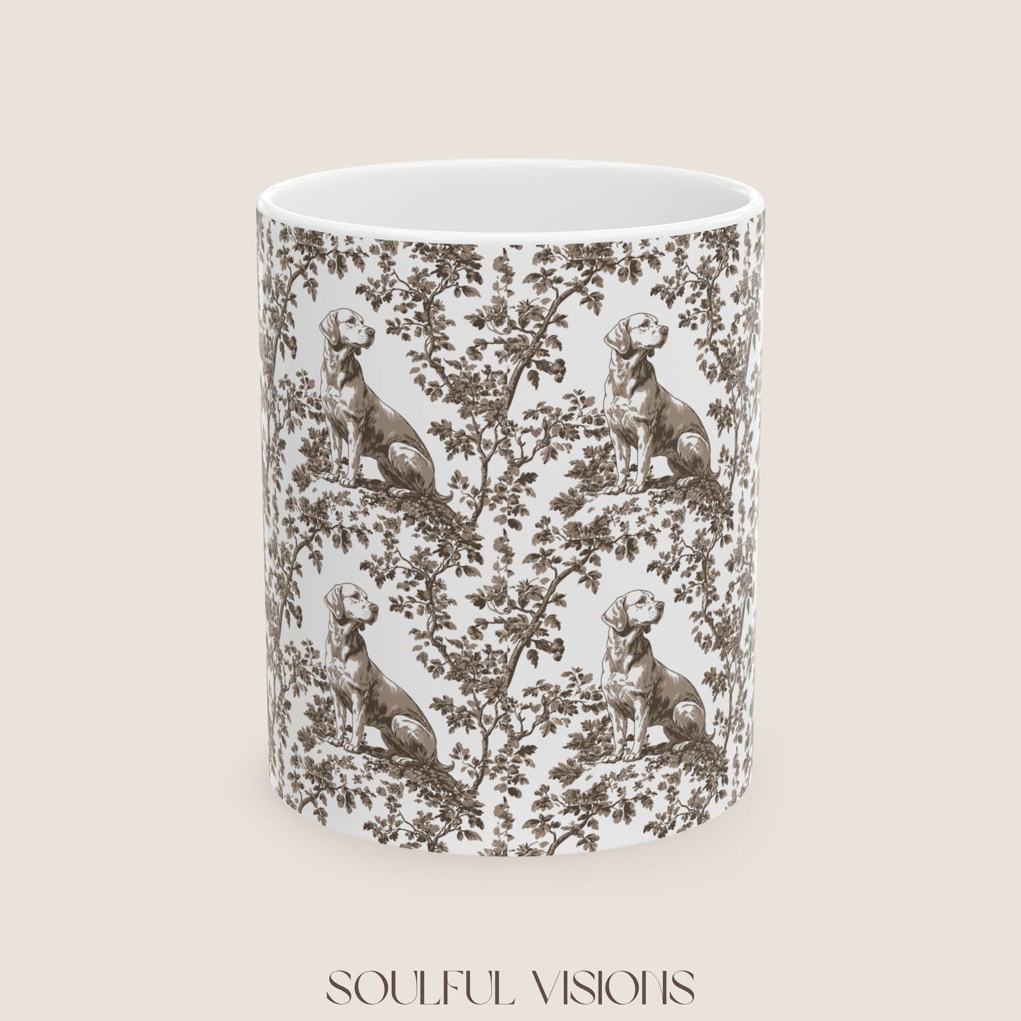 Labrador Retriever Toile De Jouy Mug