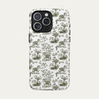 Shetland Sheepdog Sage Green Toile phone Case