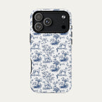 Greyhound Blue Toile Phone case