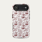 Samoyed Burgundy Toile phone Case