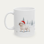 Custom English Bulldog White Christmas Santa Hat Mug