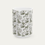 Australian Cattle Dog Sage Green Toile Mug