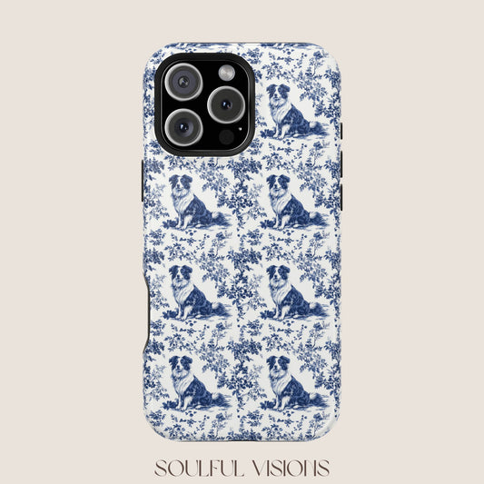Australian Shepherd Toile De Jouy Magnetic Phone Case