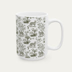 Bengal Cat Sage Green Toile Mug