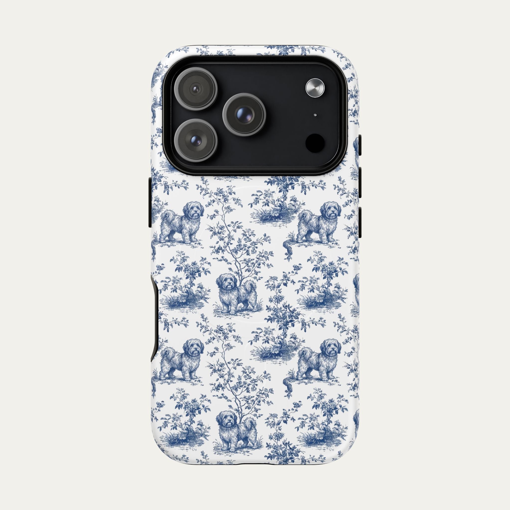 Havanese Blue Toile Phone case