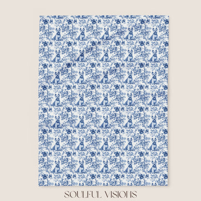 Scottish Terrier 2 Toile French Toile De Jouy Blanket