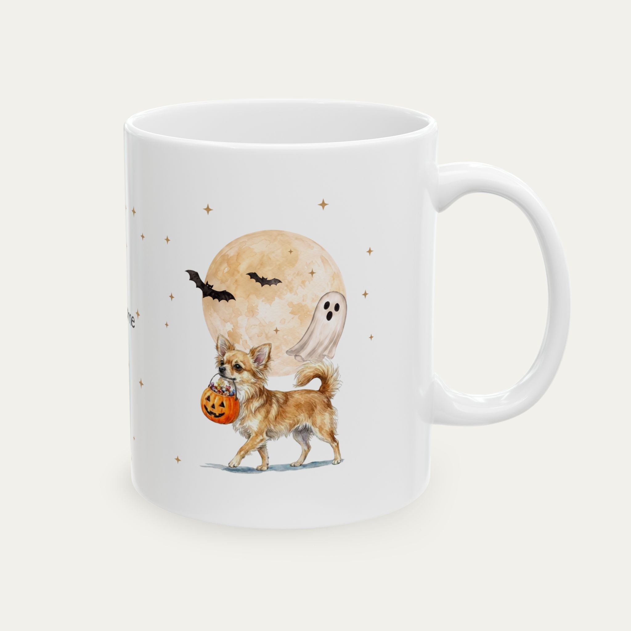 Custom Chihuahua Long Haired Halloween mug