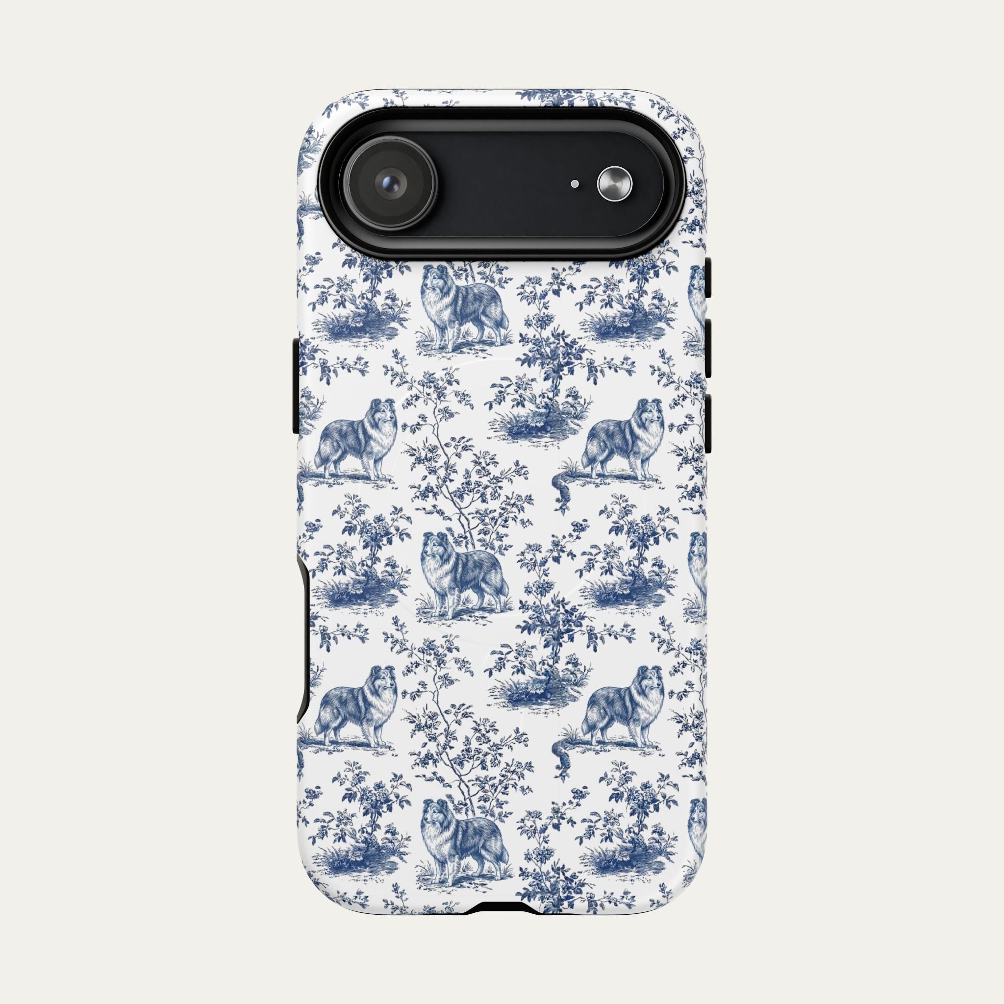 Shetland Sheepdog Blue Toile Phone case