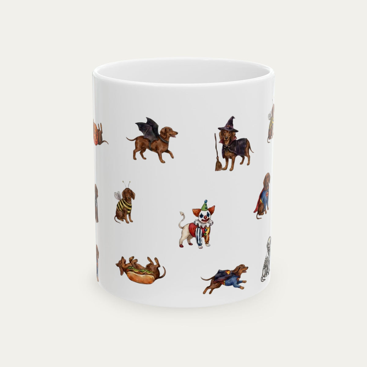 Dachshund SH Brown Halloween mug