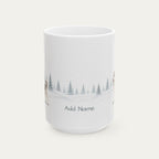 Custom Siberian Husky Gray and White Christmas Santa Hat Mug
