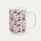 Bernedoodle Burgundy Toile Mug