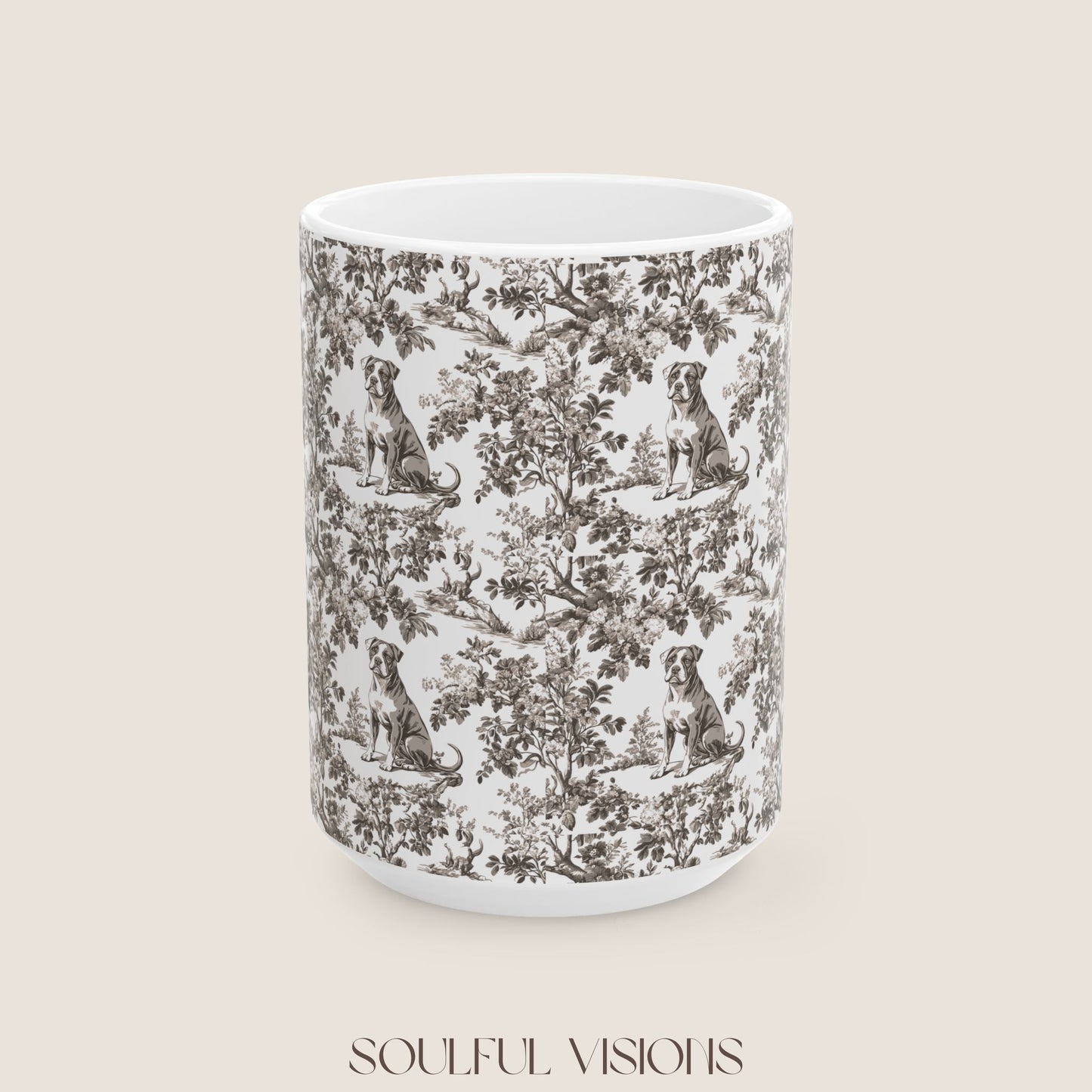 Pitbull Toile De Jouy Mug