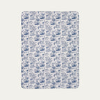 Jack Russel Terrier  Toile De Jouy Fleece Blanket