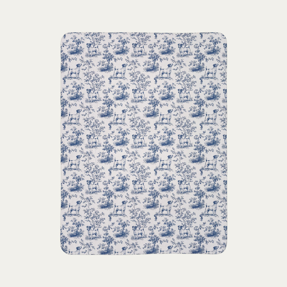 Jack Russel Terrier  Toile De Jouy Fleece Blanket