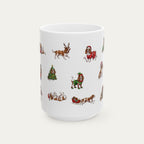 Cavalier Spaniel Blenheim Christmas Mug