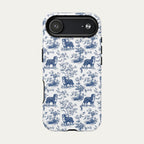 Bernese Mountain Blue Toile Phone case