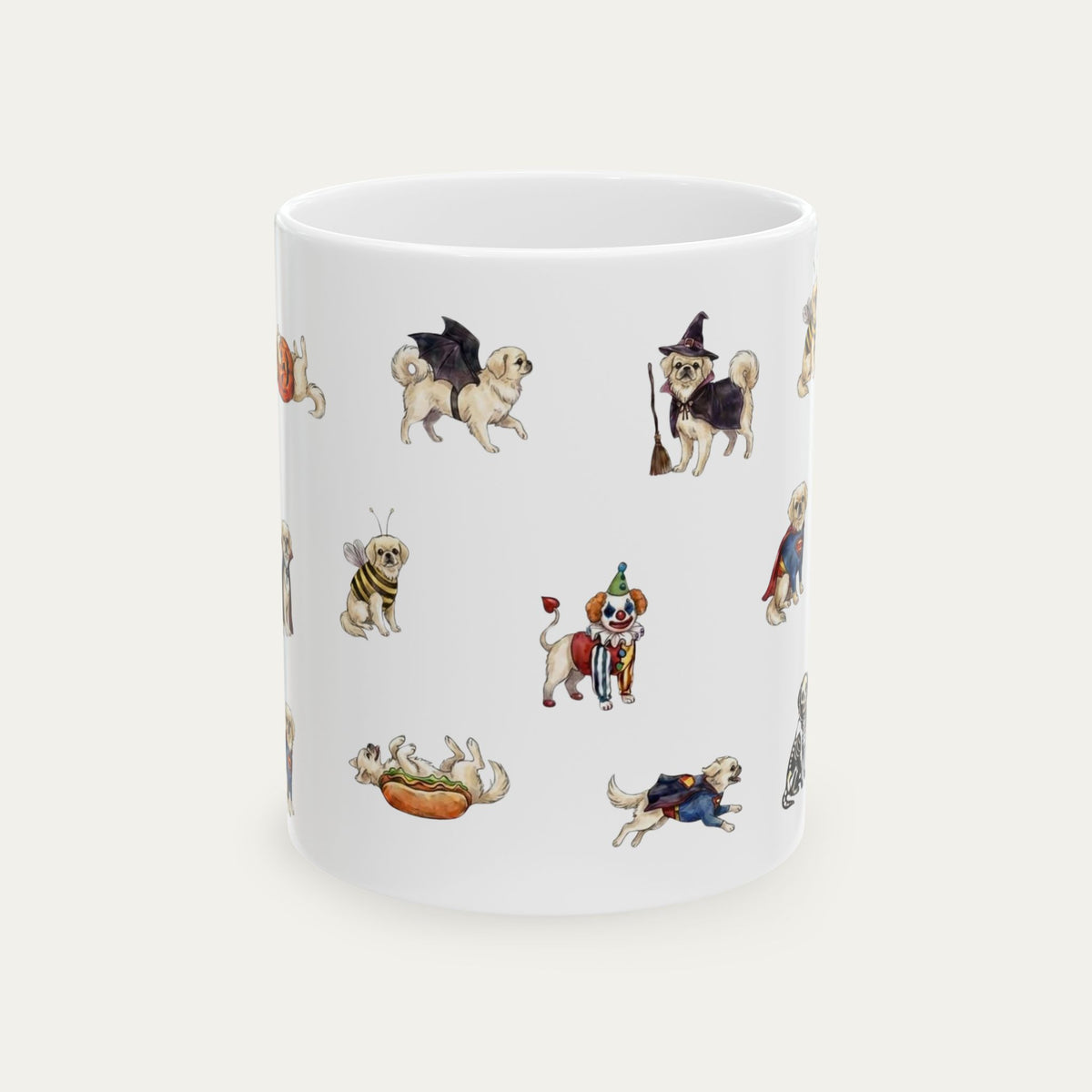 Pekingese Cream Halloween mug