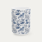 Spanish Water Dog Blue Toile Mug