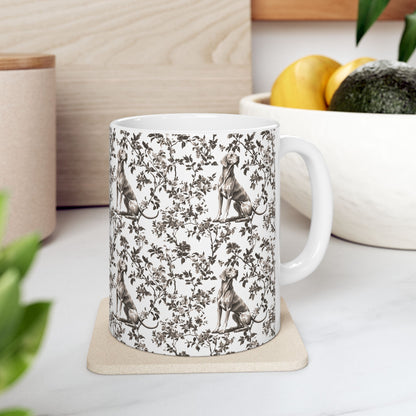Weimaraner Toile De Jouy Mug