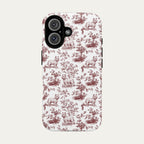 Westie Burgundy Toile phone Case